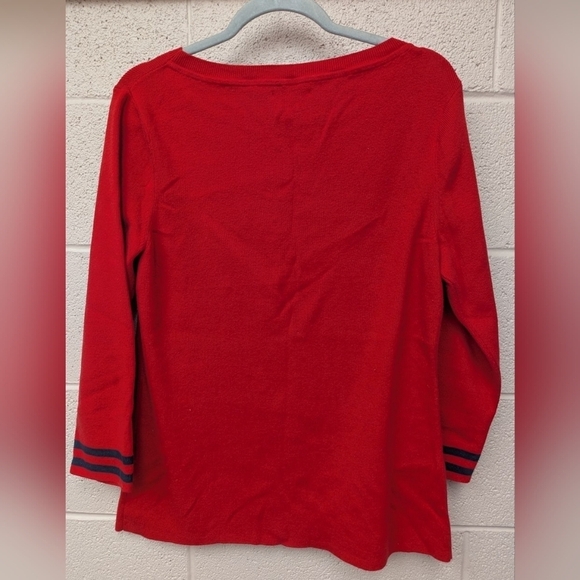 Tommy Hilfiger embroidered sweater red/navy/white size XL - Picture 4 of 11